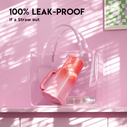 Meoky 30 oz Tumbler with Handle, Tumbler with Lid and Straw, Insulated Stainless Steel Travel Mug, 100% Leak-proof, Cupholder Friendly, Keeps Cold for 24 Hours or Hot for 8 Hours (Flamingo) - Image 3