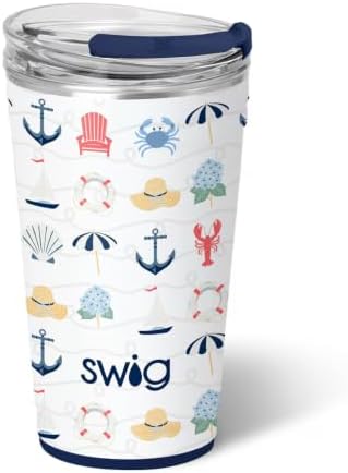 Swig Life 24oz Insulated Party Cup with EZ Slider Lid, Shoreline by SwigLife