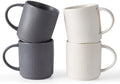 famiware Coffee Mug Set of 4, Star 12 oz Ceramic Mugs Cups Set with Handle by Famiware