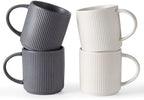 famiware Coffee Mug Set of 4, Star 12 oz Ceramic Mugs Cups Set with Handle by Famiware
