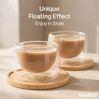 MIAMIO - Coffee Glasses/Double-Walled Glasses Set (2x6oz) - Lagoa (Clear) - Image 2