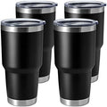 HASLE OUTFITTERS 30oz Stainless Steel Tumbler, Double Wall Vacuum Insulated Travel Mug Tumbler, Durable Insulated Coffee Mug, Gift Box Set (Black, 4) by HASLEOUTFITTERS