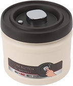 Stainless Steel Coffee Canister,Vacuum Sealed Coffee Container 304 Stainless Steel Press Type Airtight Food Storage Container for Coffee Beans Tea Nuts 1100ML Stainless Steel Color(1600ML-Beige) - Image 5
