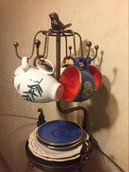 Coffee Mug Tree, Coffee Cup Holder for Countertop with 6 Hooks, Tea Cup Holder with Small Storage Area Metal Mug Rack Display for Counter Top Kitchen Organizer,Bronze - Image 5