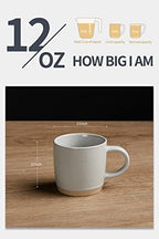 12 oz Coffee Mugs for 4 and 13oz Creamer with Handle - Image 4