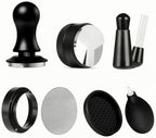 7 Pieces Accessory Kit Complete Tamper Prep Tool Set Complete Puck Screen for Kitchen, Round Head Scale Powder Tamper 7-Piece Set, 51mm by Unknown