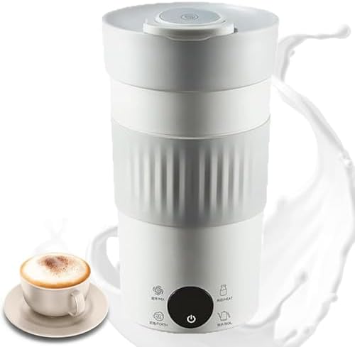 300ml Automatic Foam Maker, Fully Automatic Milk Frother with LED Touch Screen, 4 Speed Modes, Intelligent Temperature Control 55°C & 8800 Rpm Magnetic Suspension Stirring by Unknown