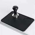 Black Coffee Tamper Mat Silicone Anti-skid Espresso Coffee Tamping Rest Holder Corner Edge Pad Compatible with Home Office Bar Coffee ShopNO.1041(Black M) by Unknown