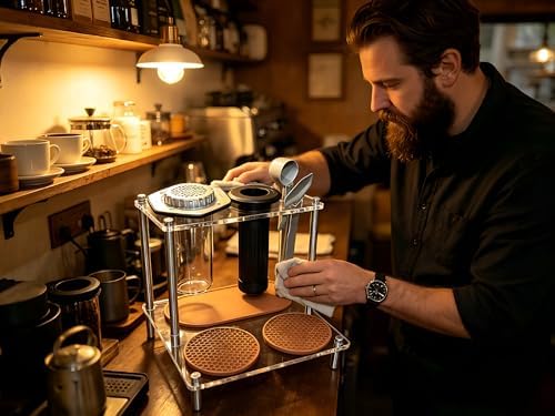 Organizer Stand for AeroPress Premium/steel Coffee Bar Station Clear Caddy - Image 6