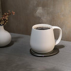 OHOM Ui+ Self-Heating Mug Set – Jasmine White | 18 fl oz / 532 mL Ceramic Coffee & Tea Mug Set with Heating Pad - Image 3