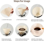 500 Pcs Portable Conical Filter Paper – Wood Pulp Hand-Brewed Coffee Drip Sheets for Cafe Tools - Image 6