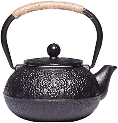 tetsubin Cast iron Tea Kettle workshop Healthy japanese flower pattern Teapot with Stainless Steel Infuser（30.4oz） by Unknown