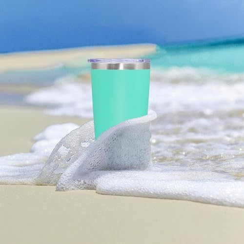 20oz Tumbler Insulated Coffee Tumblers with Lid StainlessSteel LightBlue 8P - Image 2
