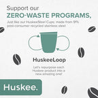 HUSKEE 8oz Stainless Steel Coffee Cup - Reusable, Stackable & Insulated Cup with Lid - No Spill Travel Cups for Hot Drinks, For Coffee Lovers & On-the-Go - Brushed Steel - Image 3