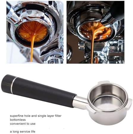 Compatible For Breville，8 Series Black/White,Coffee Portafilter Stainless Steel Bottomless 54mm 3 Ears Coffee Machine Accessories，(White) - Image 2