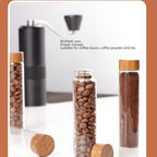 Coffee Bean Storage Tubes with Walnut Wooden Stand Airtight 8pcs Tubes Glass Dosing Coffee Bean Cellar for Home Shop Bar - Image 6