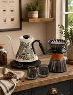 Cocinare Jungle Gooseneck Electric Kettle & Pour Over Coffee Set, ±0.5°F Temperature Control, 1500W 0.6L Kettle, Coffee Dripper, 550 ml / 18.6 oz Server & 2 Tasting Cups - Image 2