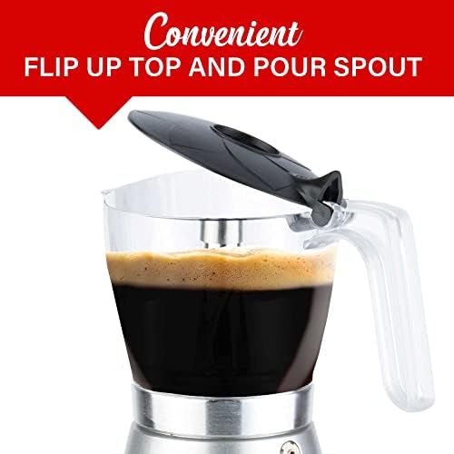 Brentwood TS-119S 550-Watt Cordless Electric Moka Pot Espresso Machine, 6-Servings (Silver) - Image 5