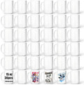 CHLJAR 36 Pack Sublimation Mugs, 15oz Sublimation Coffee Mugs Blank Bulk, White Porcelain Cups with Handle, DIY Ceramic Coffee Mug Set for Milk Tea Juice by Unknown