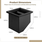 Espresso Coffee Ground Knock Box Chute, Desktop Knocking Residue Box with Rubber Bar, Square Bottomless Waste Bucket, Compact Barista Tool for Home, Café, Office - Image 4