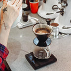 Pour Over Coffee Maker Set, Black Ceramic Coffee Dripper with V60 Paper filter, 650ml Coffee Glass Server for Cafe Home Restaurant 6291-12202-03A - Image 4