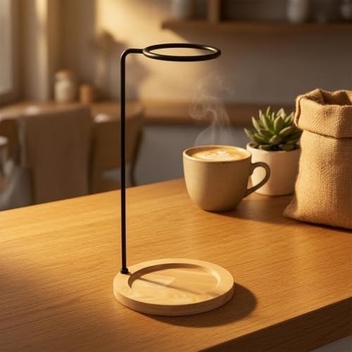Baoblaze Coffee Stand Metal Upright Wooden Dripper Holder Stable Pour Over Frame Support Organizer Suitable for Personal Use Home Office 28cm - Image 6