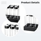 12 Pcs Coffee Bean Cellars Set, Clear Glass Single Dose Coffee Bean Vaults with Display Stand and Silicone Funnel, Espresso Bean Storage with One Way Exhaust Gate for Coffee Bean Organization - Image 3