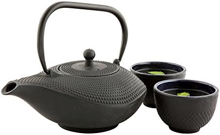 Restaurantware 34 oz Oval Black Cast Iron Teapot by Restaurantware