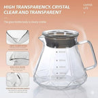 Glass Coffee Maker Carafe with V60 Dripper Server for Pour Over Coffee Brewing (400, Milliliters) - Image 7