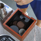 Espresso Knock Box Rosewood Portafilter Tamping Stand - Image 6