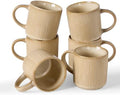 famiware Coffee Mug Set of 6, Star 12 oz Ceramic Mugs Cups Set with Handle by Famiware