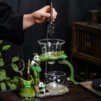 Chinese Gongfu Tea Set Magnetic Glass Teapot with Infuser Semi Automatic Tea Maker Set for Loose Leaf Tea - Image 5