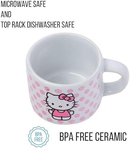 Silver Buffalo Sanrio Hello Kitty Polka Dots, Espresso Cup Stack, 4pk, 3oz - Image 5