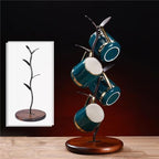 Coffee Mug Holder Countertop Tree Wooden Base Stands for Counter - Image 5