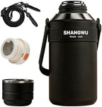SHANGWU 40OZ Large Insulated Tumbler, 316 Food Grade Stainless Steel Vacuum Travel Cup, 24H Hot Cold for Camping Sports Outdoor(Gentleman Black, 40OZ 316 Stainless Steel Vacuum Insulated Water Bottle) by Unknown