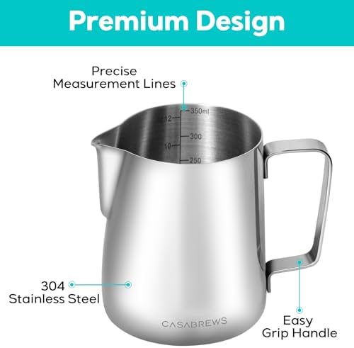 CASABREWS Professional Espresso Maker Cappuccino Machine with Steam Milk Frother Milk Frothing Pitcher - Image 5