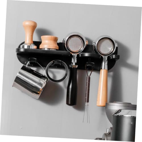Black ABS Coffee Machine Organizer Wall Shelf for 51mm Espresso - Image 5