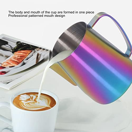 650ml 22oz 650ml Milk Frothing Pitcher, Stainless Steel Milk Frother Cup, Colorful Coffee Steaming Pitcher for Coffee Enthusiasts - Image 2
