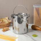iplusmile Stainless Steel Airtight Canisters Container: 152 fl oz Airtight Clamp Lid Kitchen Food Storage Bucket for Rice Flour Grain Coffee Bean Flour Oil Sugar Milk - Image 6