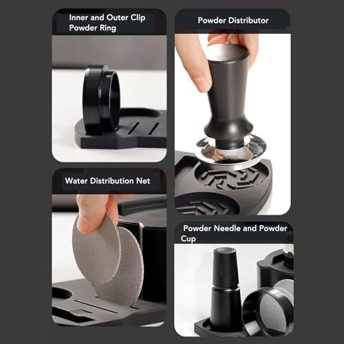 Coffee Tamper Mat Silicone Tamping Station for Espresso 51mm 53mm 58mm with Storage Space for Accessories and Tools - Image 4