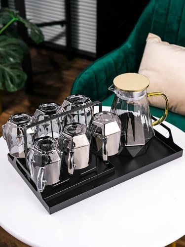 Water Pitcher Living Room Hospitality Teacup Set with Glass Drinking Cup Household high Temperature Resistant Cold Kettle Large Capacity Water Jug - Image 3