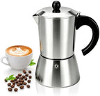 304 Stainless Steel Moka Pot 6 Cup Uncoated Express Coffee Maker by Unknown