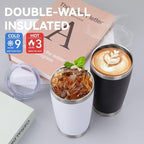 HASLE OUTFITTERS 20oz Stainless Steel Tumblers Bulk, Insulated Travel Cup with Lid, Double Wall Vacuum Coffee Mug for Cold & Hot Drinks 4 Pack, Light Pink - Image 4