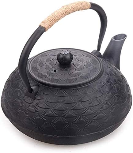 Teapot 1800ML Large Japanese Tetsubin Cast Iron Teapot Tea Kettle for Stove Top with Stainless Steel Infuser and Insulation Handle, Black - Image 5