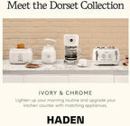 Haden Dorset 2 Slice Extra Wide Slot Toaster, Cool Touch Exterior, Ivory - Image 5