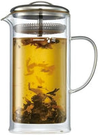 casaWare Double Wall Borosilicate Glass Tea pot with Strainer Lid (24 OZ) by casaWare