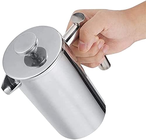 French Press Coffee Maker, 304 Stainless Steel Double-layer Coffee Pot with Strainer, Insulated Tea Maker, Coffee Makers for Home,Camping,Traveling1L - Image 4