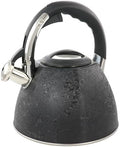 Mr. Coffee 3 Qt Stainless Steel Whistling Tea Kettle With Stay Cool Handle, Black by MrCoffee