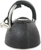 Mr. Coffee 3 Qt Stainless Steel Whistling Tea Kettle With Stay Cool Handle, Black by MrCoffee