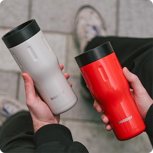 BOBBER 16 oz Stainless Steel Coffee Travel Mug – Leak-Proof, Spill Proof, Vacuum Insulated Coffee Tumbler for Car, Men – Dishwasher Safe Mug, Fits Car Cup Holder, Keeps Hot for 8 Hours (Sand Grey) - Image 6